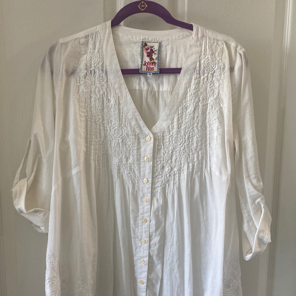 Johnny Was embroidered shirt